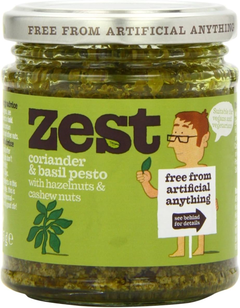 Zest Foods Coriander, Basil Pesto 165g (Pack of 3)