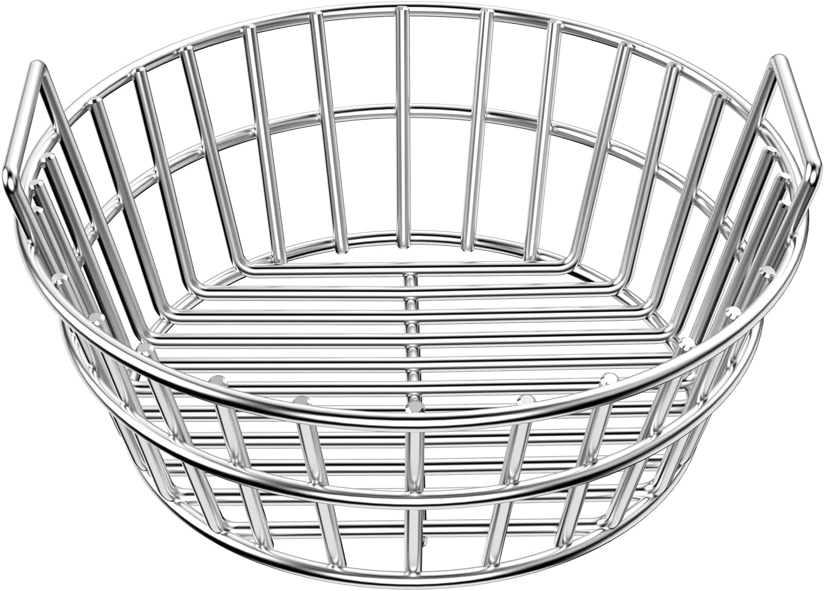 Charcoal Ash Basket Stainless Steel Charcoal Holder with Handles, Fits Kamado Joe-Joe Junior Grill