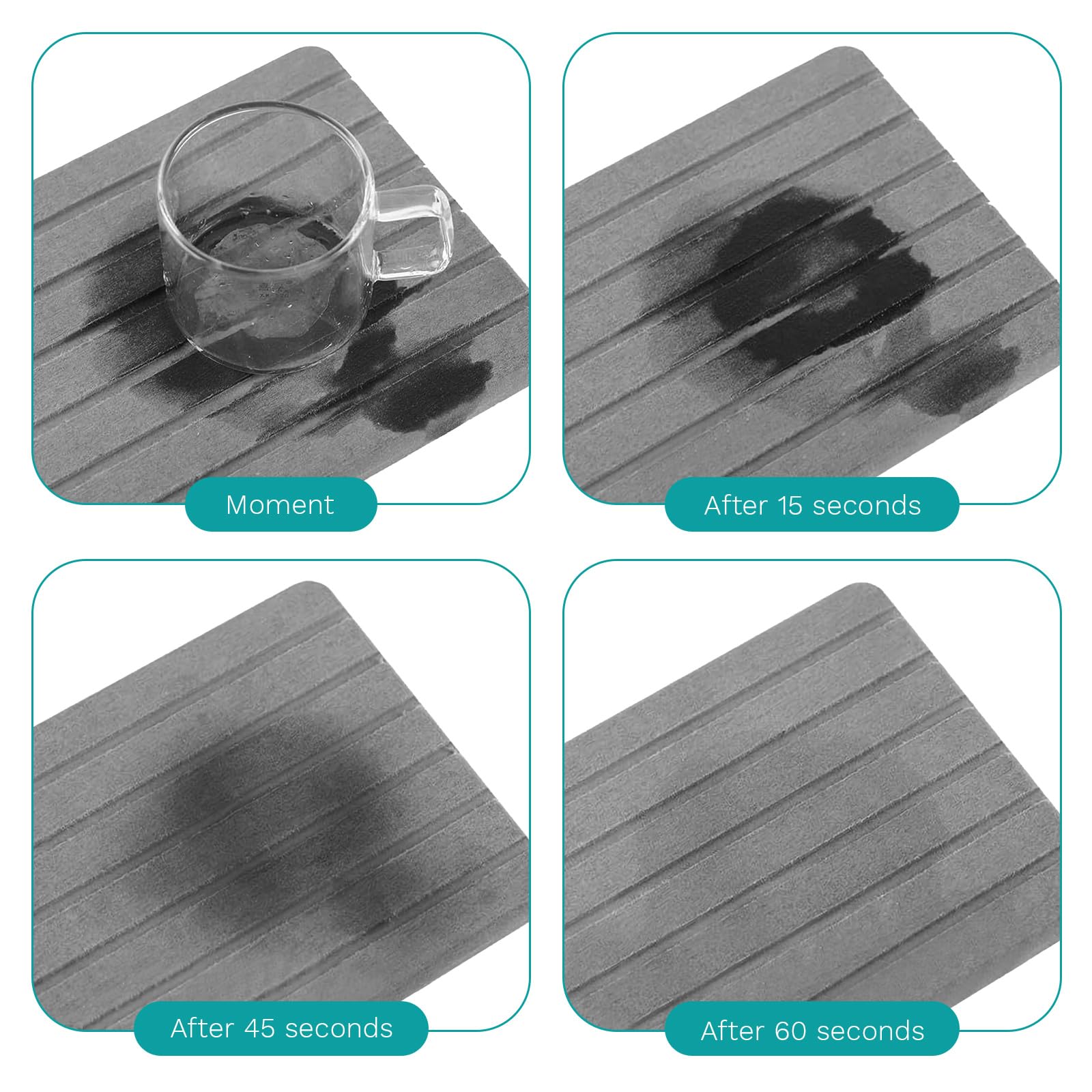 2 bandejas de agua ausente para fregadero de baño, jabonera de secado rápido, color gris, ideal para jabón y esponjas, para el hogar moderno