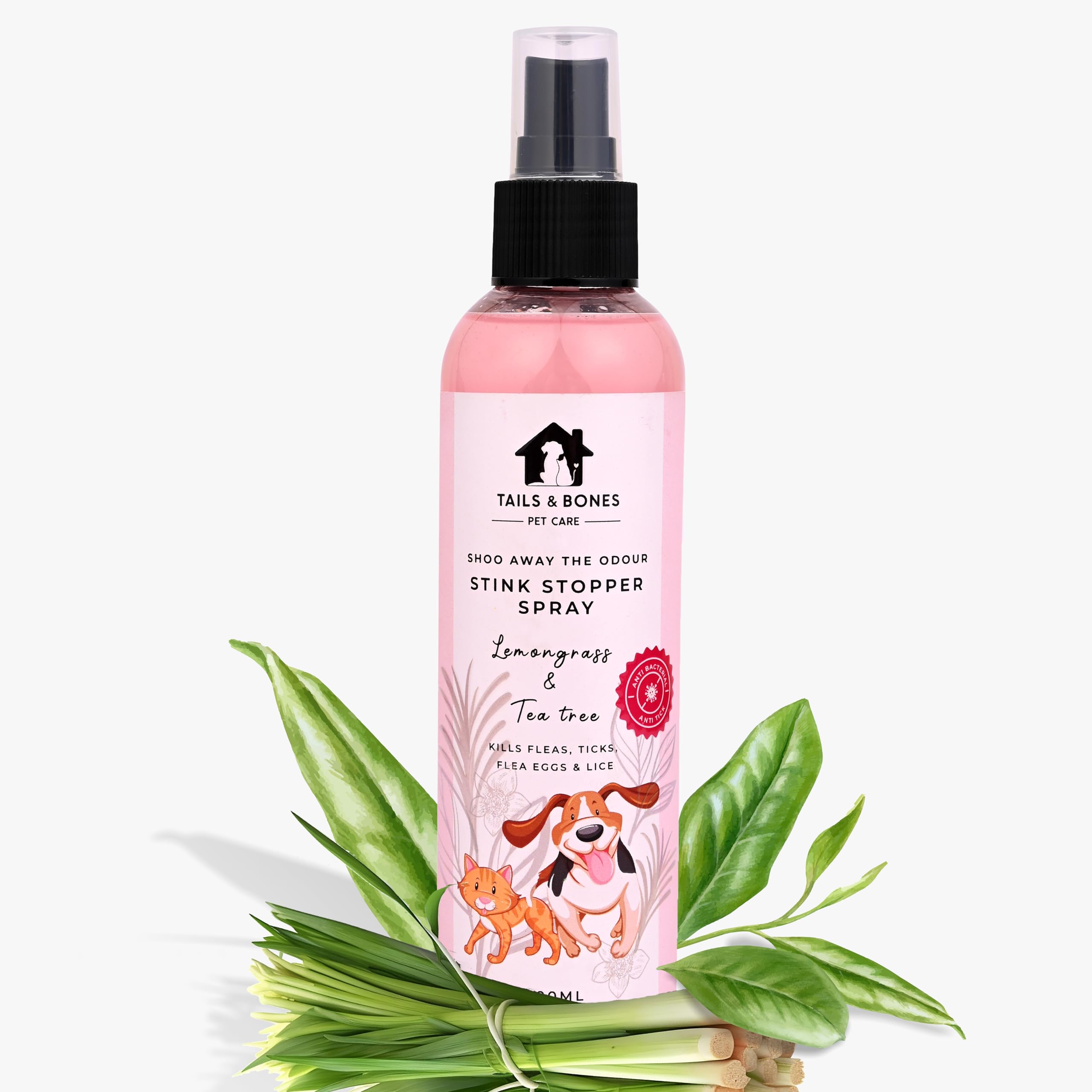 TAILS & BONES Anti Tick & Flea Spray for Dogs & Cats - with Tea Tree & Lemon Grass | Odour Eliminator Spray for Pets (200ml) (B0CVXKWHKS) Amazon Price History, Amazon Price Tracker