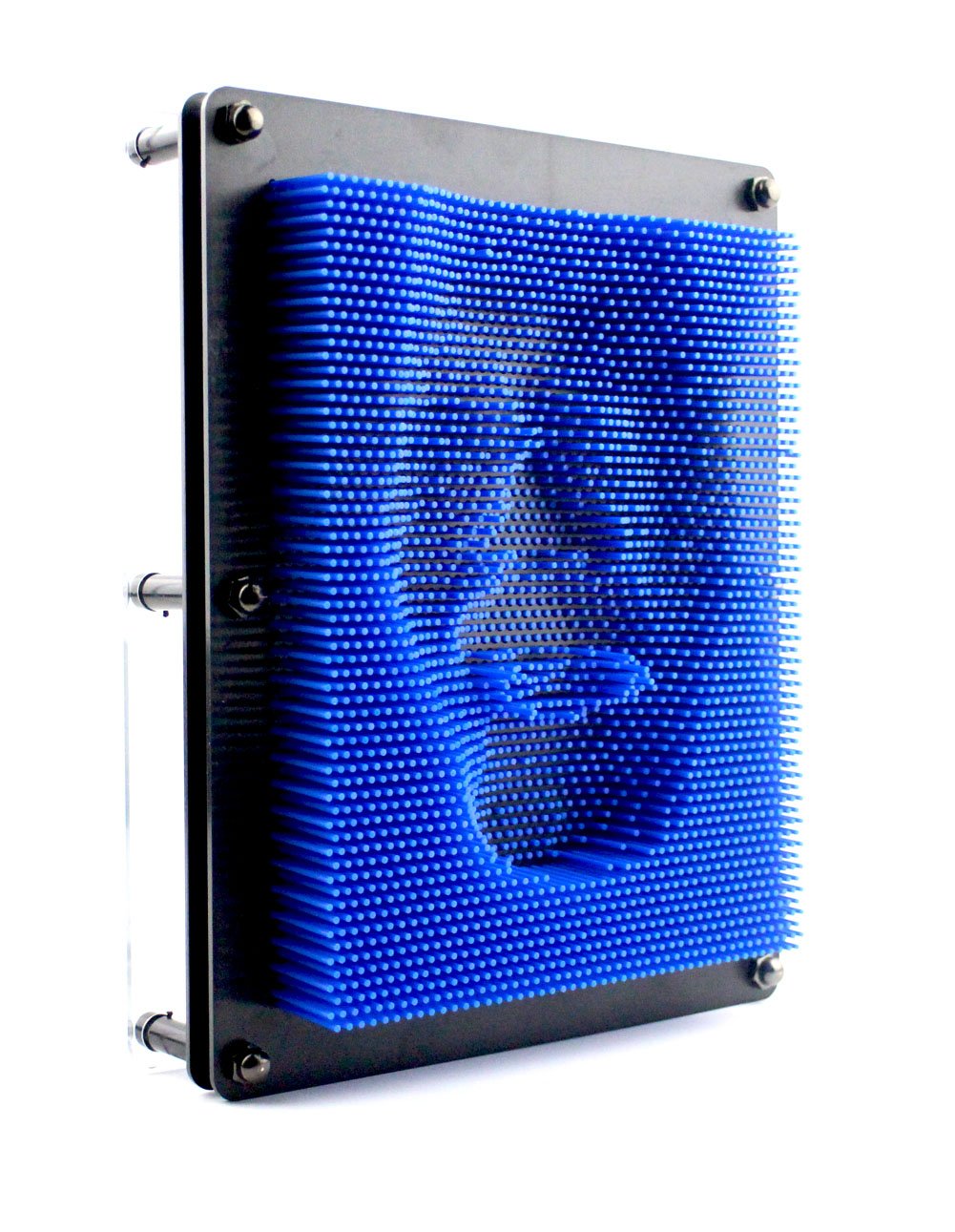 Aideal Pinart Spielzeug 3D Eindruck Skulptur Nagelbrett Spielzeug Stress Reduzieren Büro Gadgets Intelligenz Spielzeug für Kinder&Erwachsene, 25,5x21x5,7cm (Blau)
