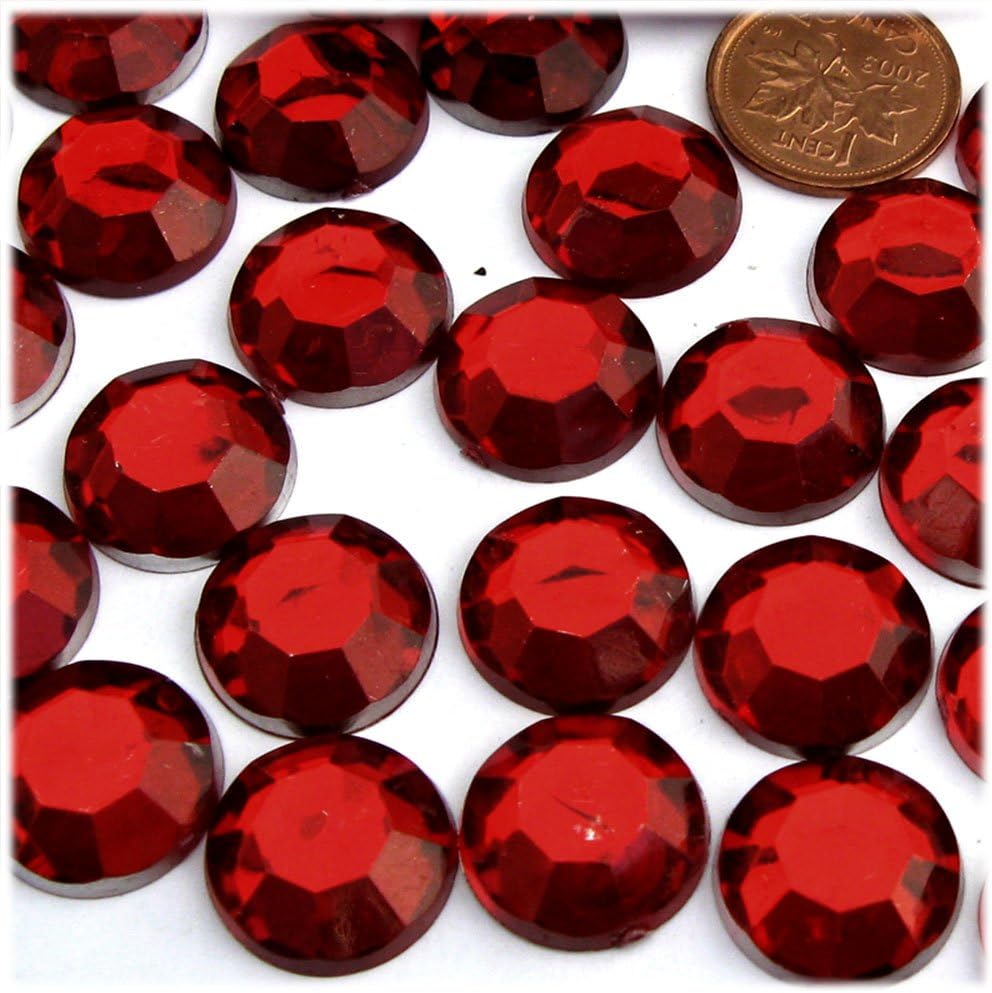 The Crafts Outlet 144pc Rhinestones Round 16mm - Flatback Devil Red Wine