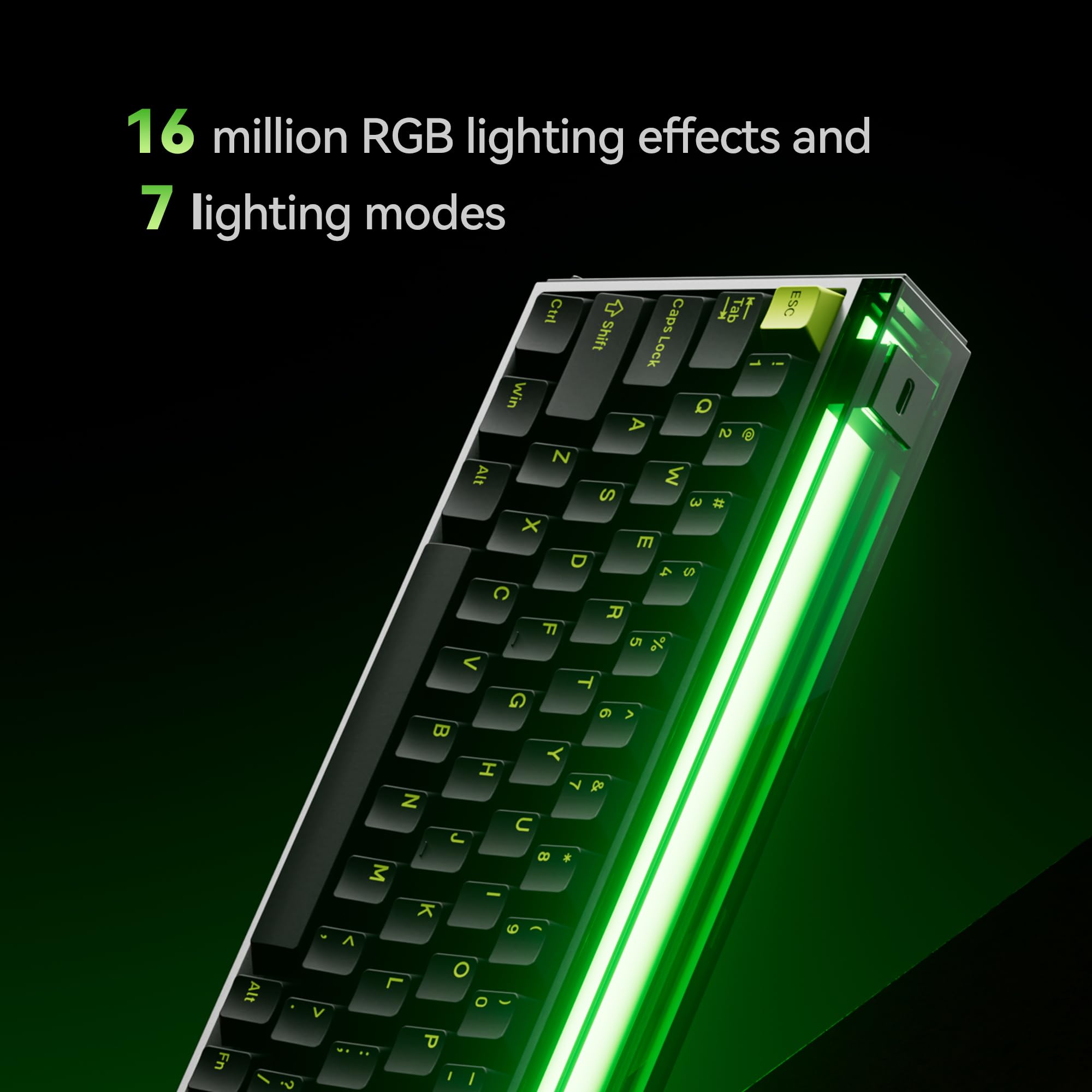 Amazon | MelGeek MADE68 Ultra 有線キーボード、US英語配列、ホール