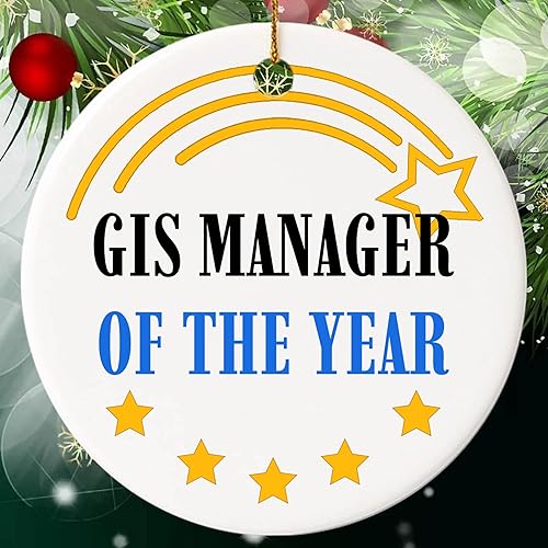 Congratulation Gift For Gis Manager Ornament Cirle Ceramic - The Awesome Gis Manager Of The Year