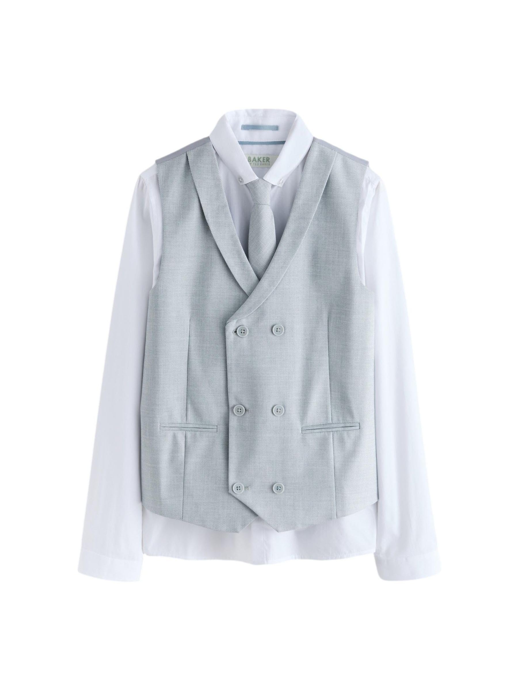 Niños Conjunto de chaleco, camisa y corbata