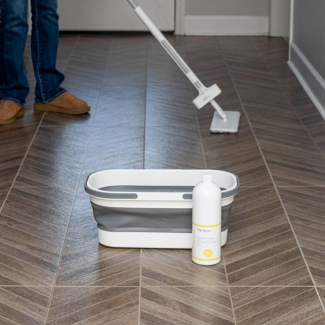 Topanga Scents The Grove Floor Cleaner Concentrate 32oz – Citrus, Sweet Florals & Sandalwood – Plant-Powered Shine, Refreshing Clean, Ideal for Everyday Use