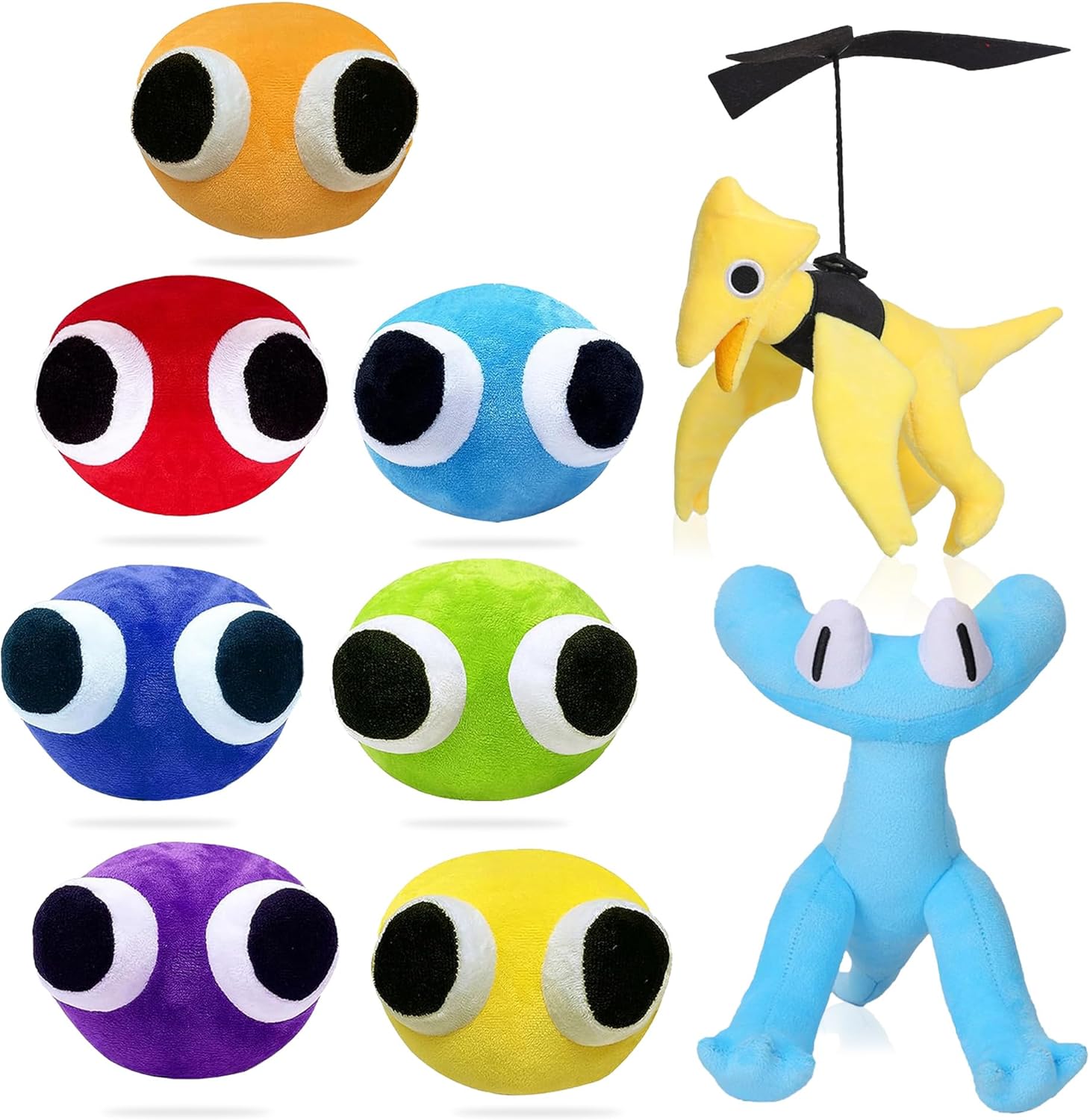 TwCare 9 Pack Plush Toy for Kids Adults, Playing with Family, Soft Stuffed Animal Plushie Toys, Plushies Birthday Thanksgiving Christmas Festival Night Party Favor Supplies Game Fans