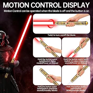 Lightsaber Dueling Lightsaber RGB 12 Colors 16 Sound Font Smooth Swing Motion Control Force FX Lightsaber Cosplay Props Gold