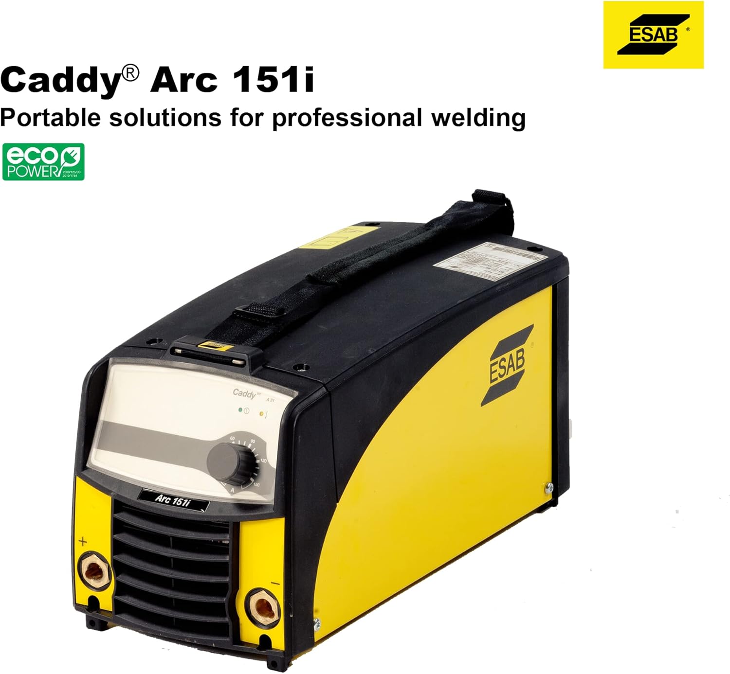 Quddiem view of ESAB Caddy Arc 151i welding machine