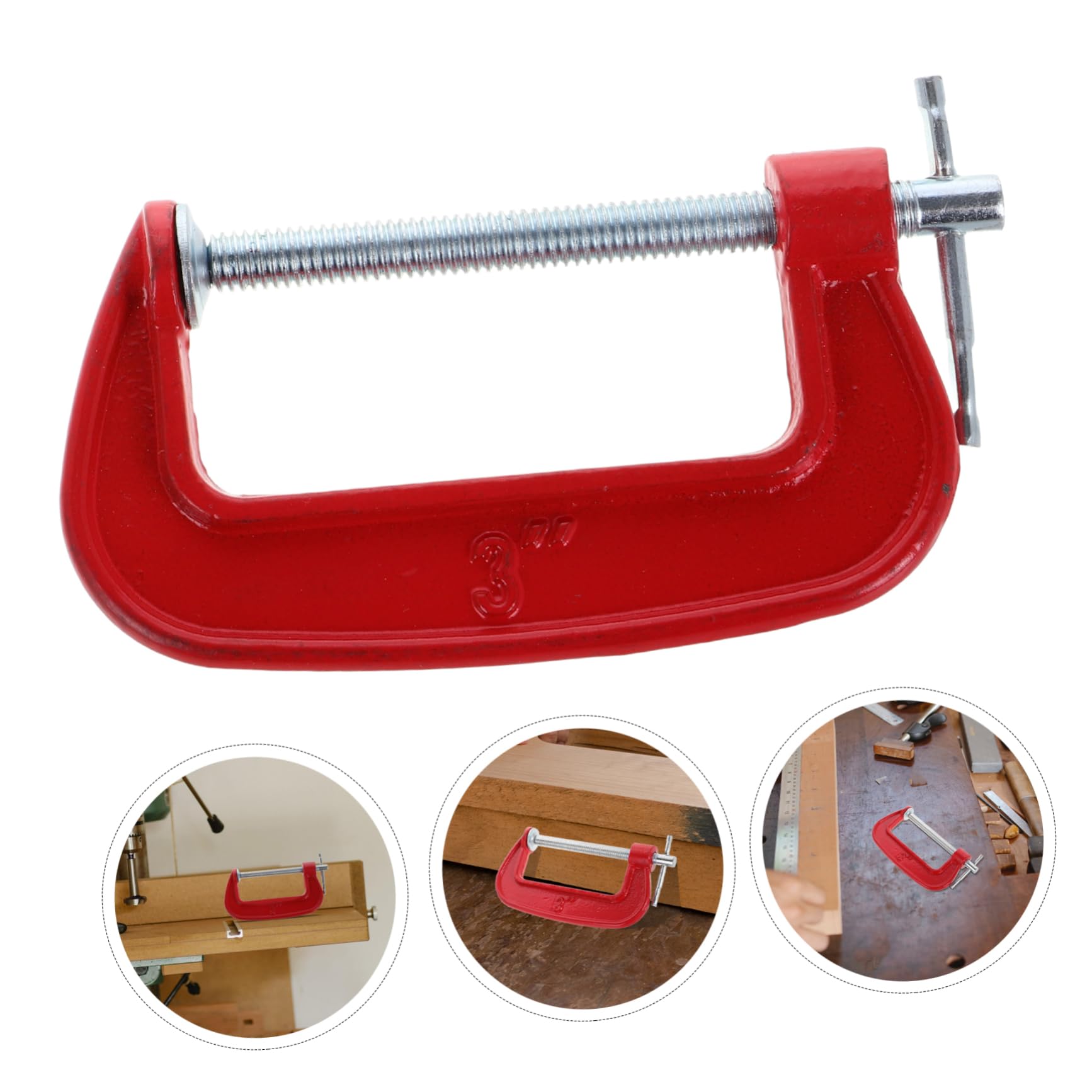 iplusmile 6pièces Serre-joints c Métalliques Pour Travaux De Menuiserie Et Soudure Avec Ouverture De Mâchoire De Fixation Rapide Et Facile