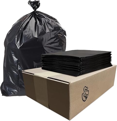 Bolsas de basura grandes de 35 a 40 galones, resistentes, 100 paquetes, 33 x 39 2 mils, bolsas negras gruesas de Grabag - Cocina, comercial,