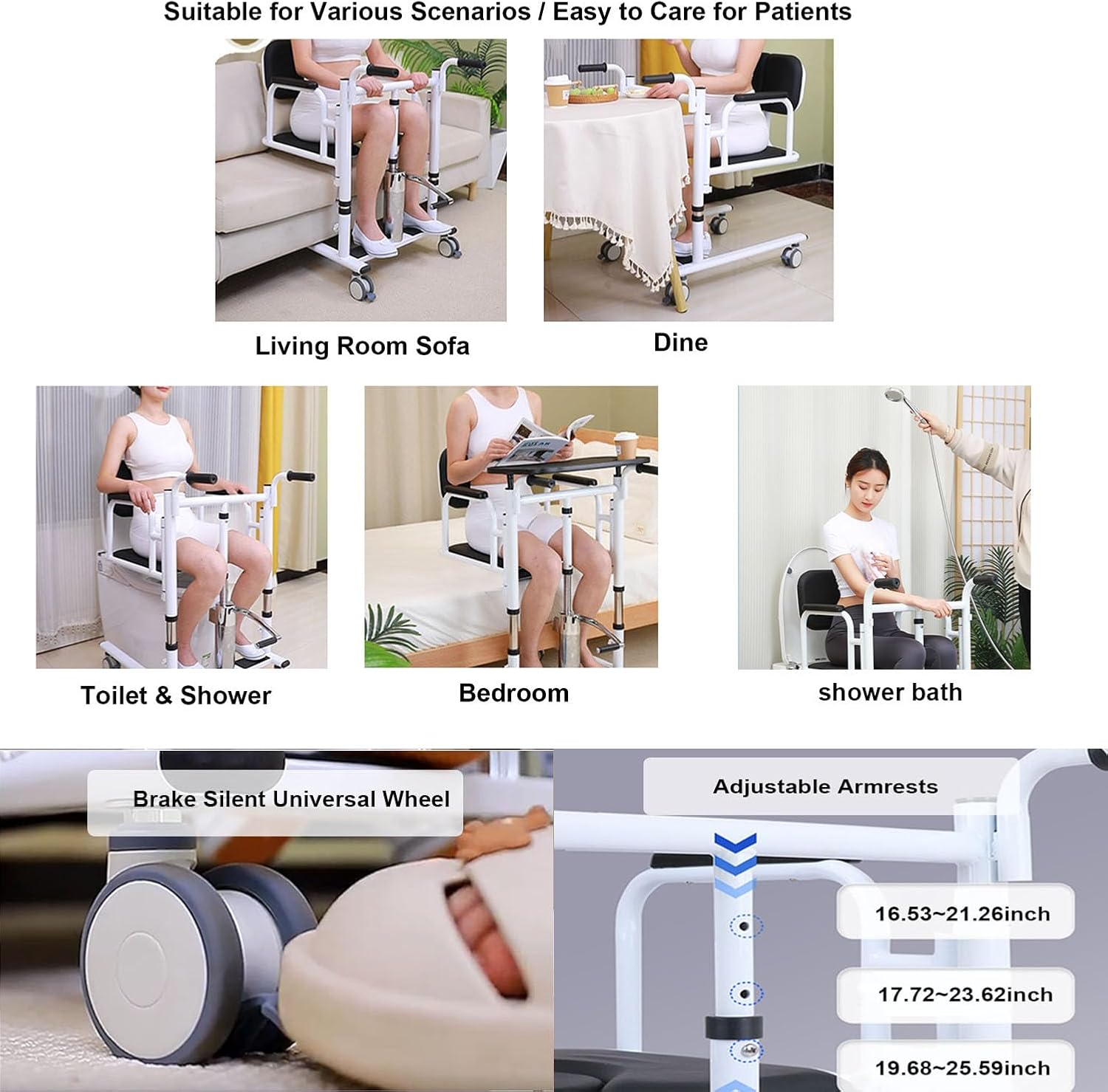 Patient Lift Chair in various home settings