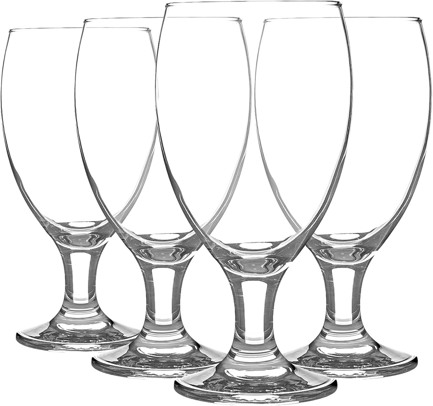 Rink Drink 4x Pint (590ml) Classic Tulip Beer Glasses Set 'Empire