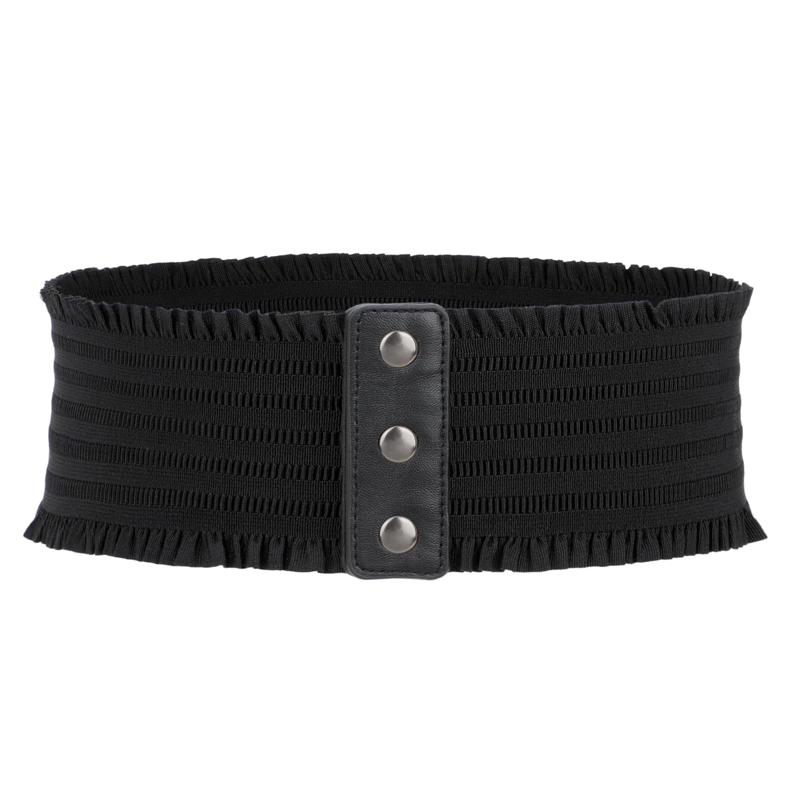 SUOSDEY Women Faux Leather Braided Waist Belt for Dress Elastic Stretch Belt for Ladies Wide Waist Belt for