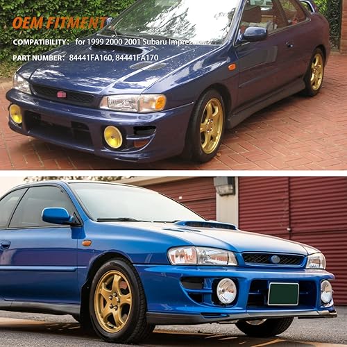 Miniatura 6 de ADIIL Lente ahumada LED parachoques delantero señal de luz de marcador lateral carcasa para 1999-2001 Subaru Impreza marcador lateral esquina