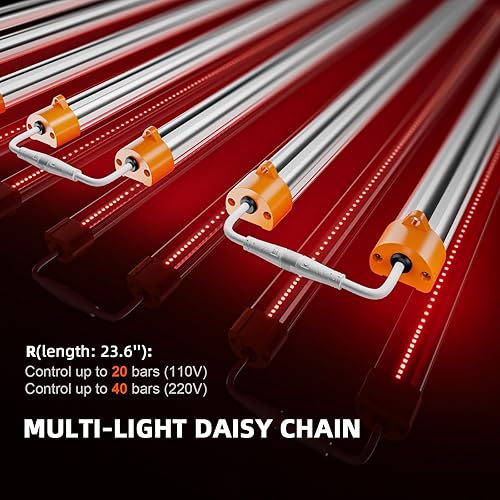 Miniatura 8 de Spider Farmer SUPP-R30 - Barras de luz LED rojas de 23.6 pulgadas de largo, 660 nm de color rojo profundo luz suplementaria para interiores, tiendas
