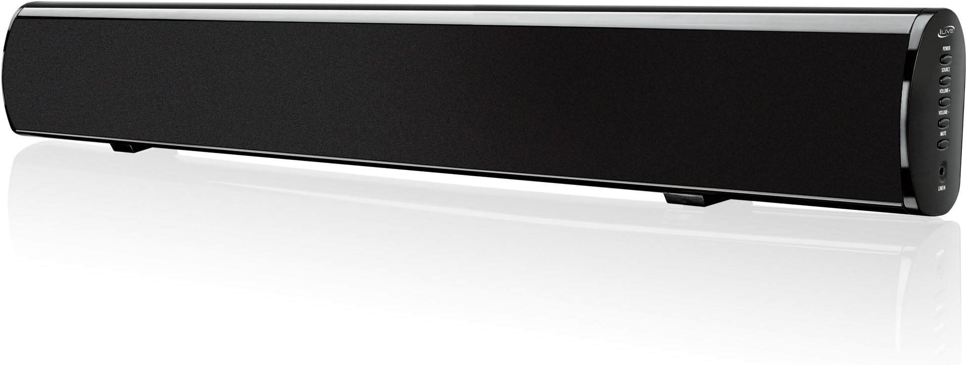 iLive Horizontal Bluetooth Sound Bar with 2.0 Channel Stereo Speaker (Black)