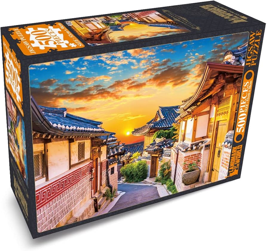 Amazon | 韓屋村の夕日 ソウル 韓国 500ピース ジグソーパズル