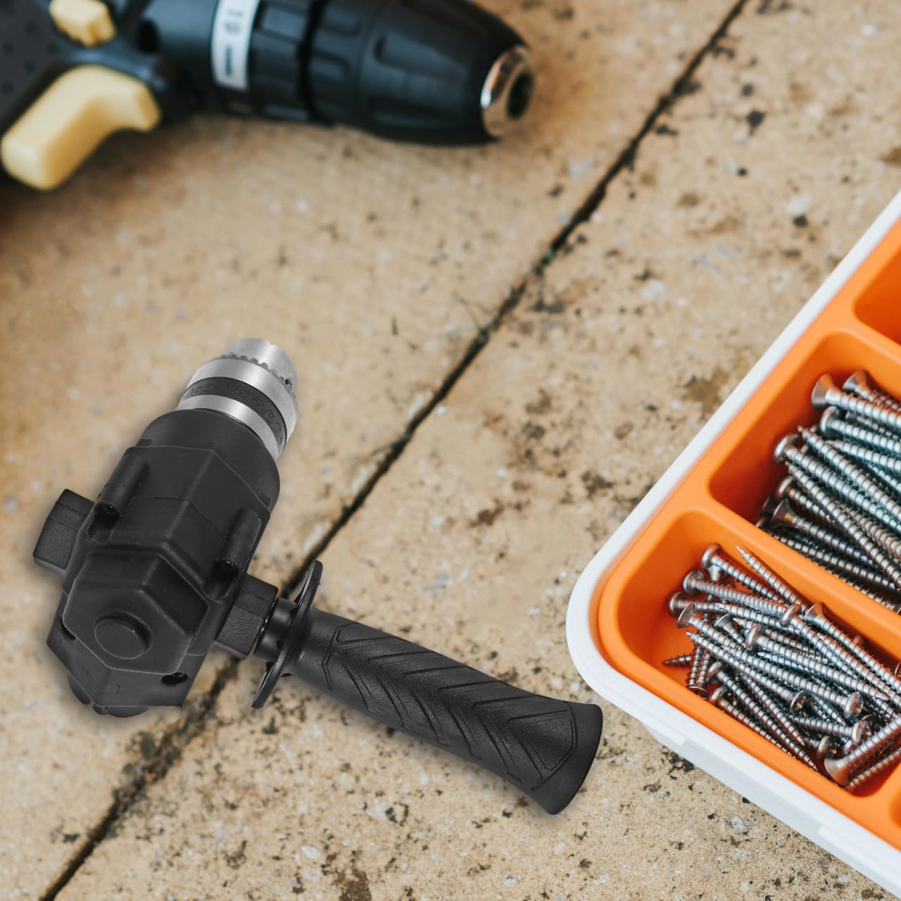 Uonlytech Impact Driver Bit Attacco ad angolo retto Estensione Trapano Adattatore per Cacciavite Elettrico Multifunzione Supporto per punte per Trapano per Spazi