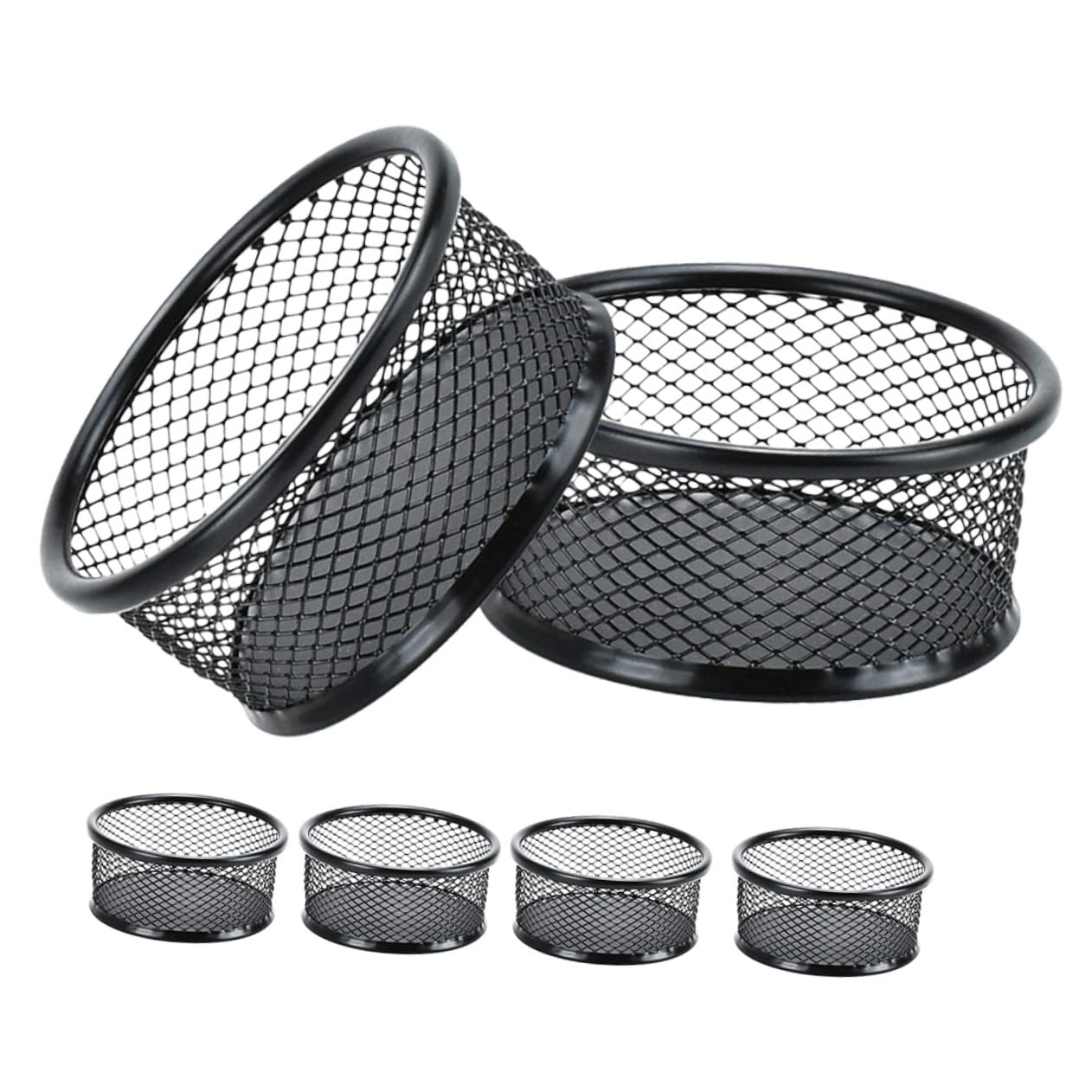 LALAFINA 6pcs Mesh Paperclip Holder Binder Clip Storage Organizer for School Office Simple Design for Easy Access to Paper Clips Erasers Items