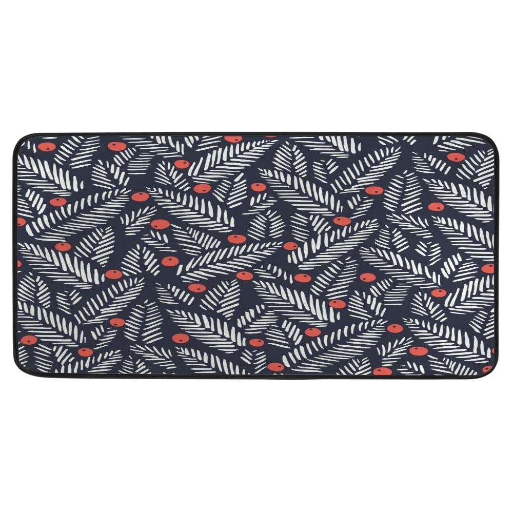 Tapis de cuisine rouge Baies Saintes pour sublimer votre intérieur debout