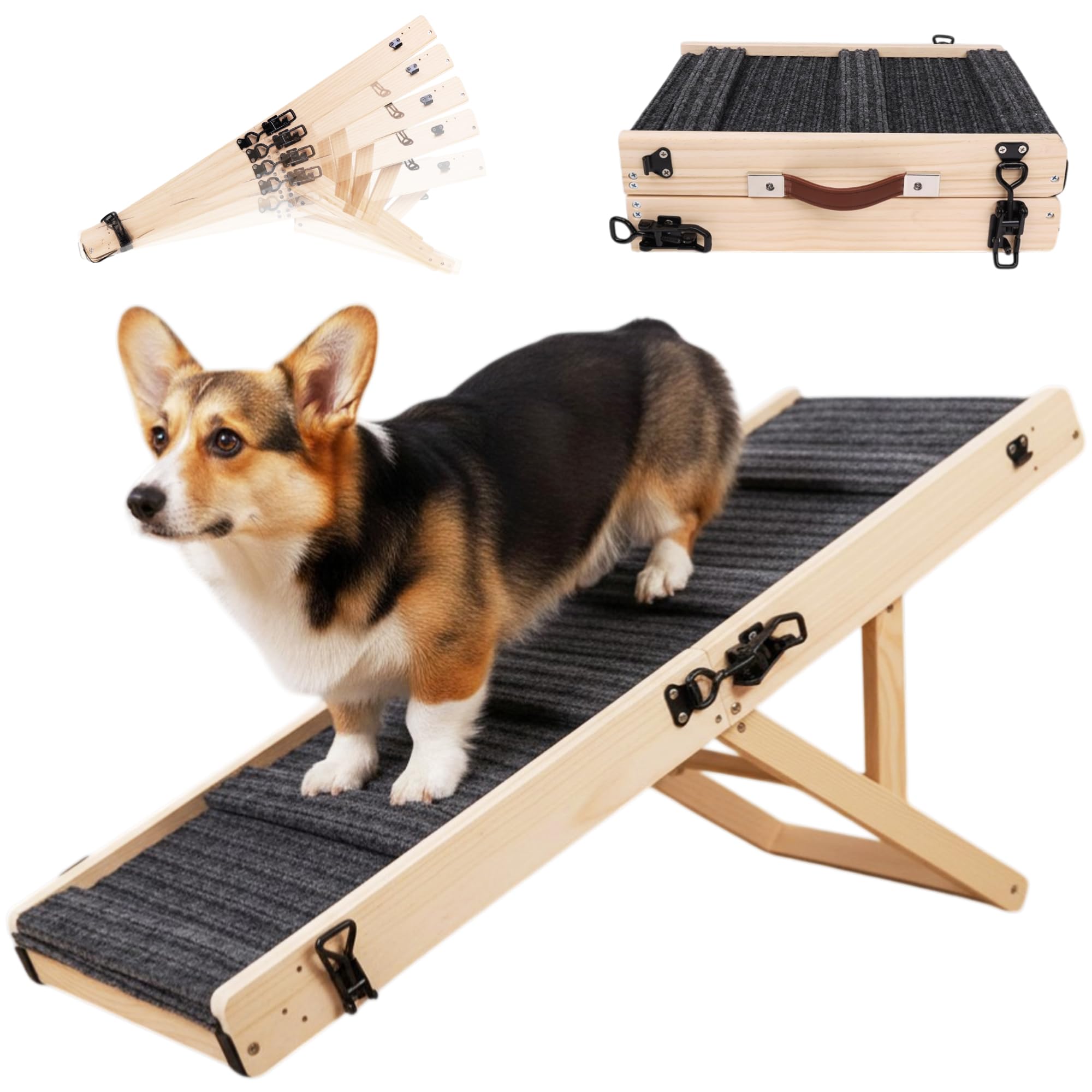 Amazon | [Rocotto/5段階高さ調整] ペットスロープ 犬 スロープ