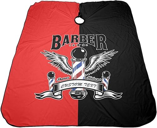 Miniatura 4 de Capa de peluquería personalizada, capa de peluquería personalizada, añade tu foto, texto, logotipo, capa de peluquería roja personalizada para