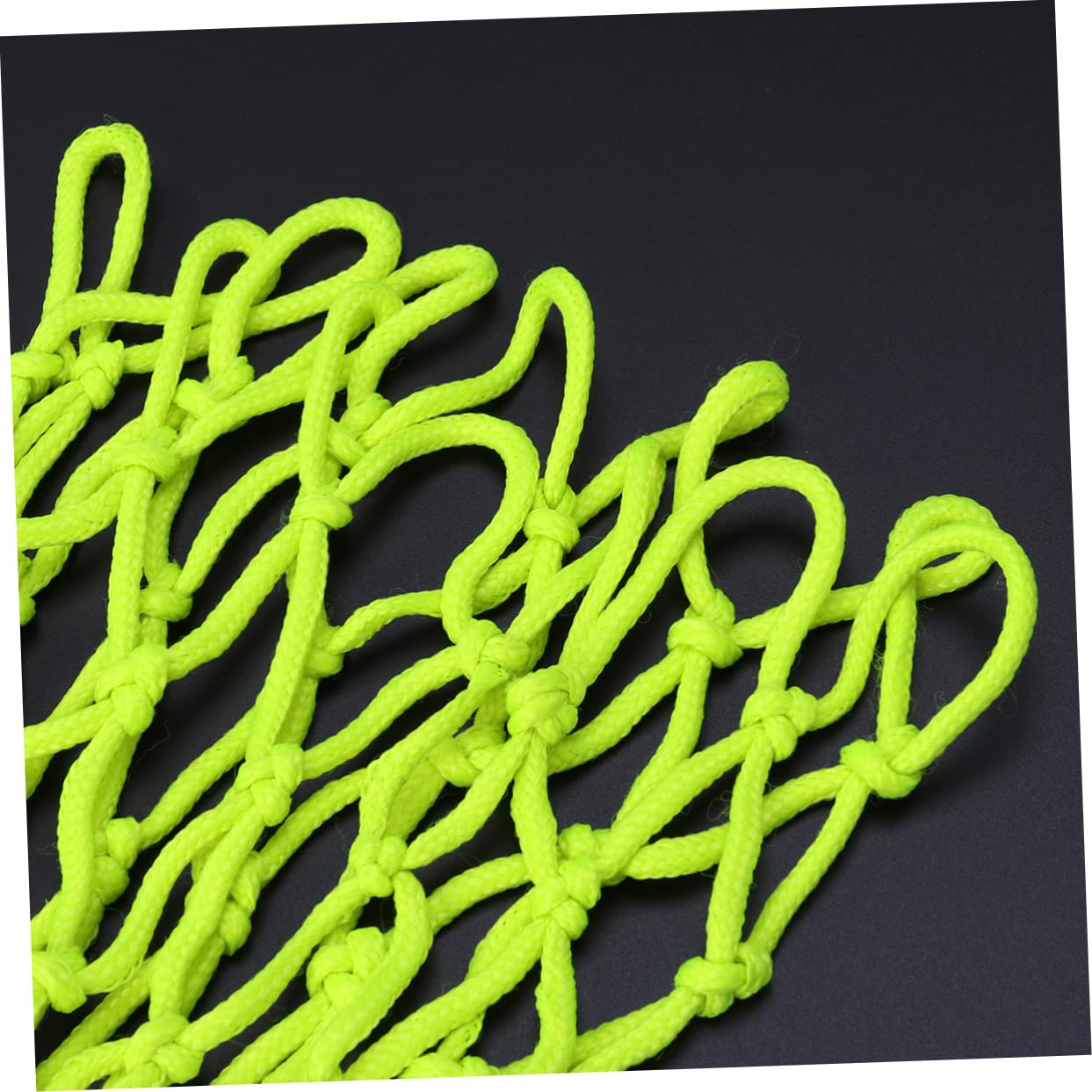 SUPVOX 2Pcs Luminous Basketball Net Heavy Duty Nylon Braided Glow The Dark Replacement for Courts Fits Standard Rims Green Color