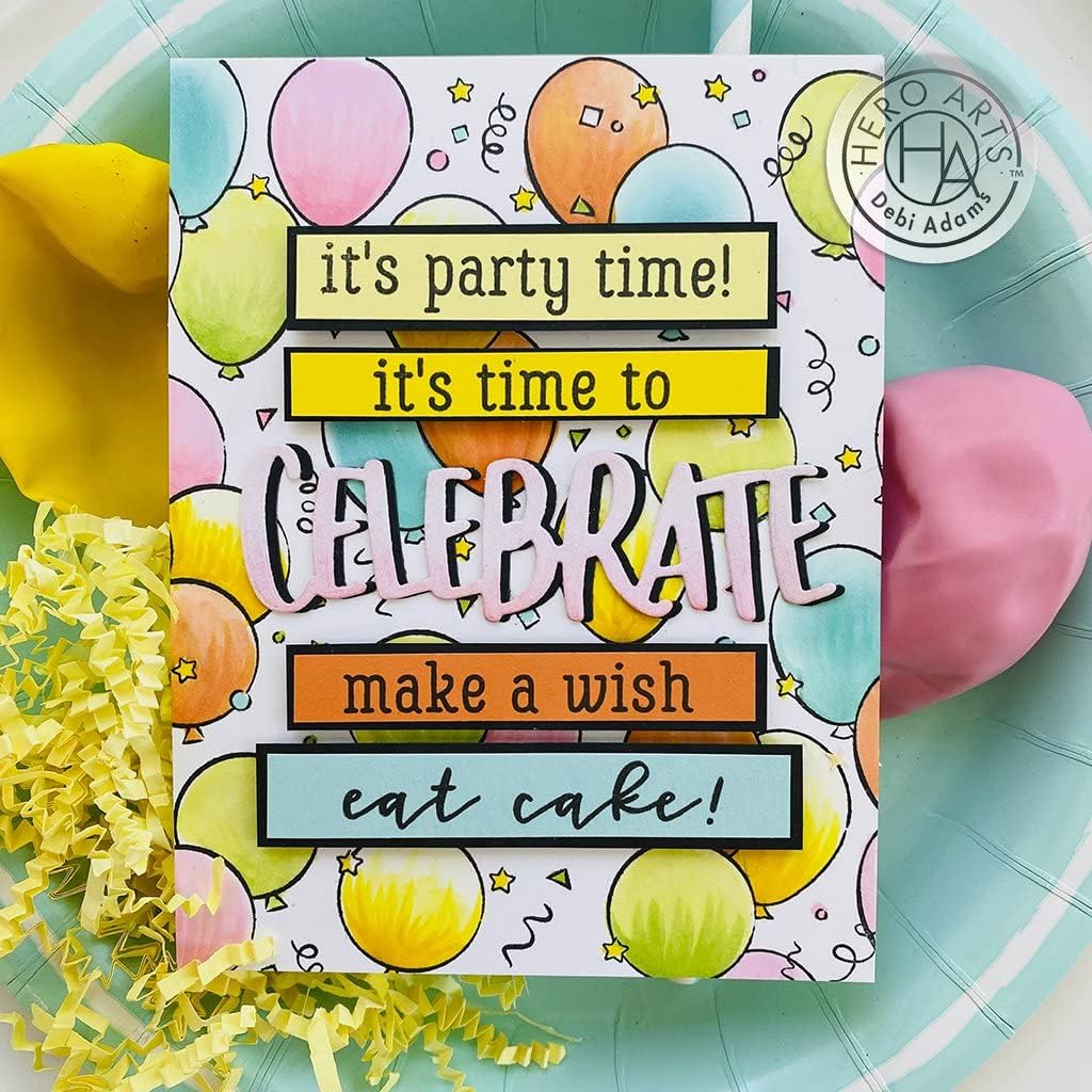 Hero Arts DC287 Birthday Stamp & Cut XL