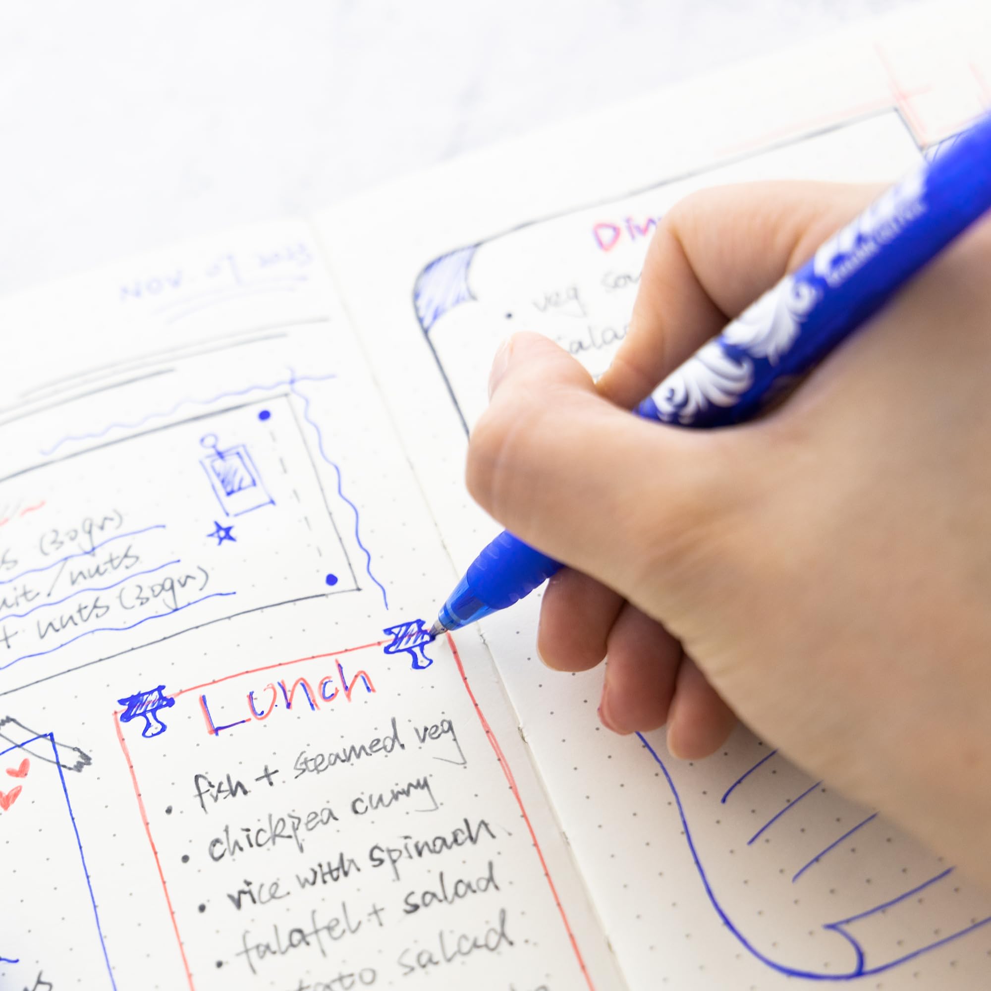 BAZIC Frizz Blue Erasable Gel Pen w Grip — view 5