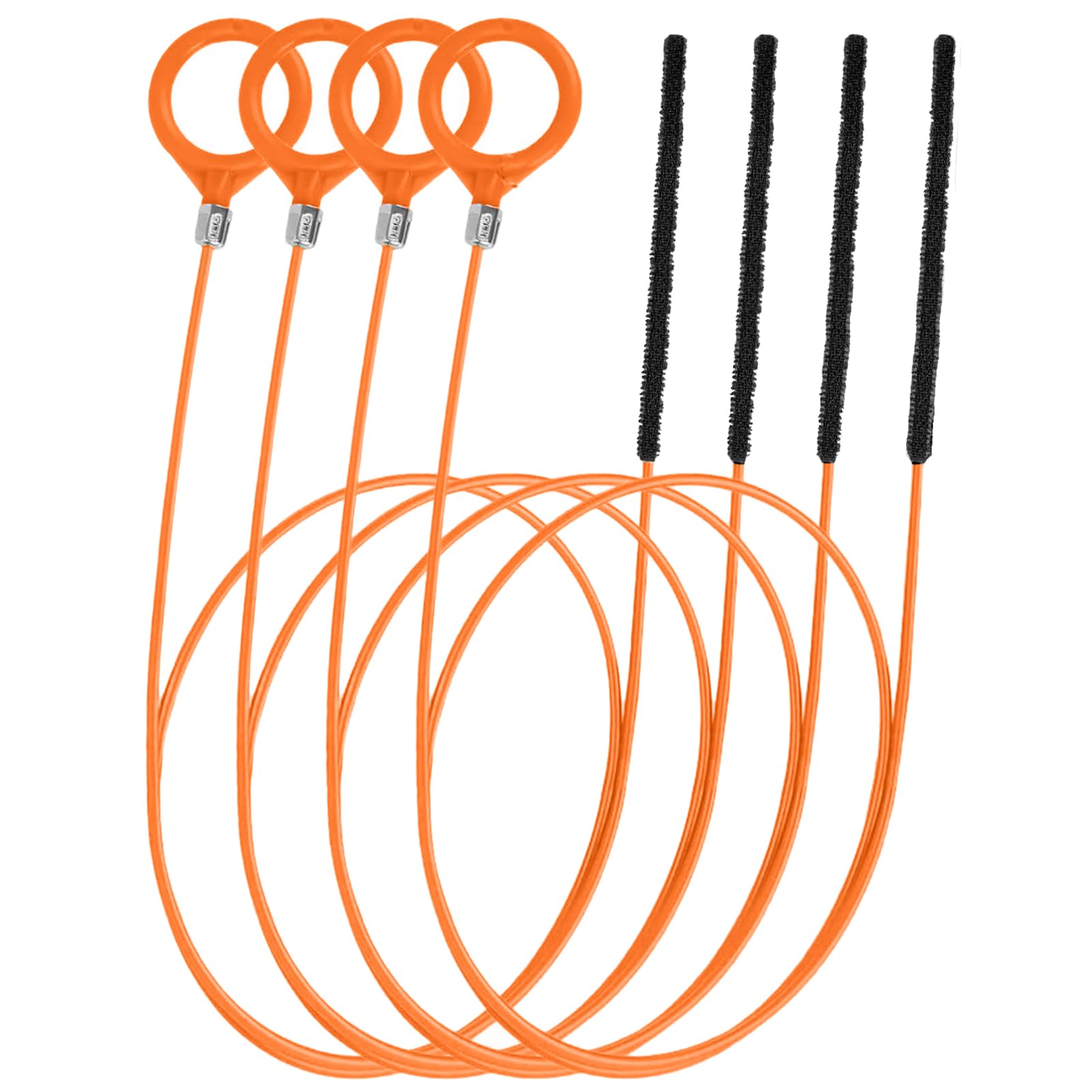 Kalttoy 4Pieces Drain Cleaning Tool Kits Flexible Spirals Rods for Shower Sink Tub Hair Clog Removal Efficient Cleaner Drain Cleaner