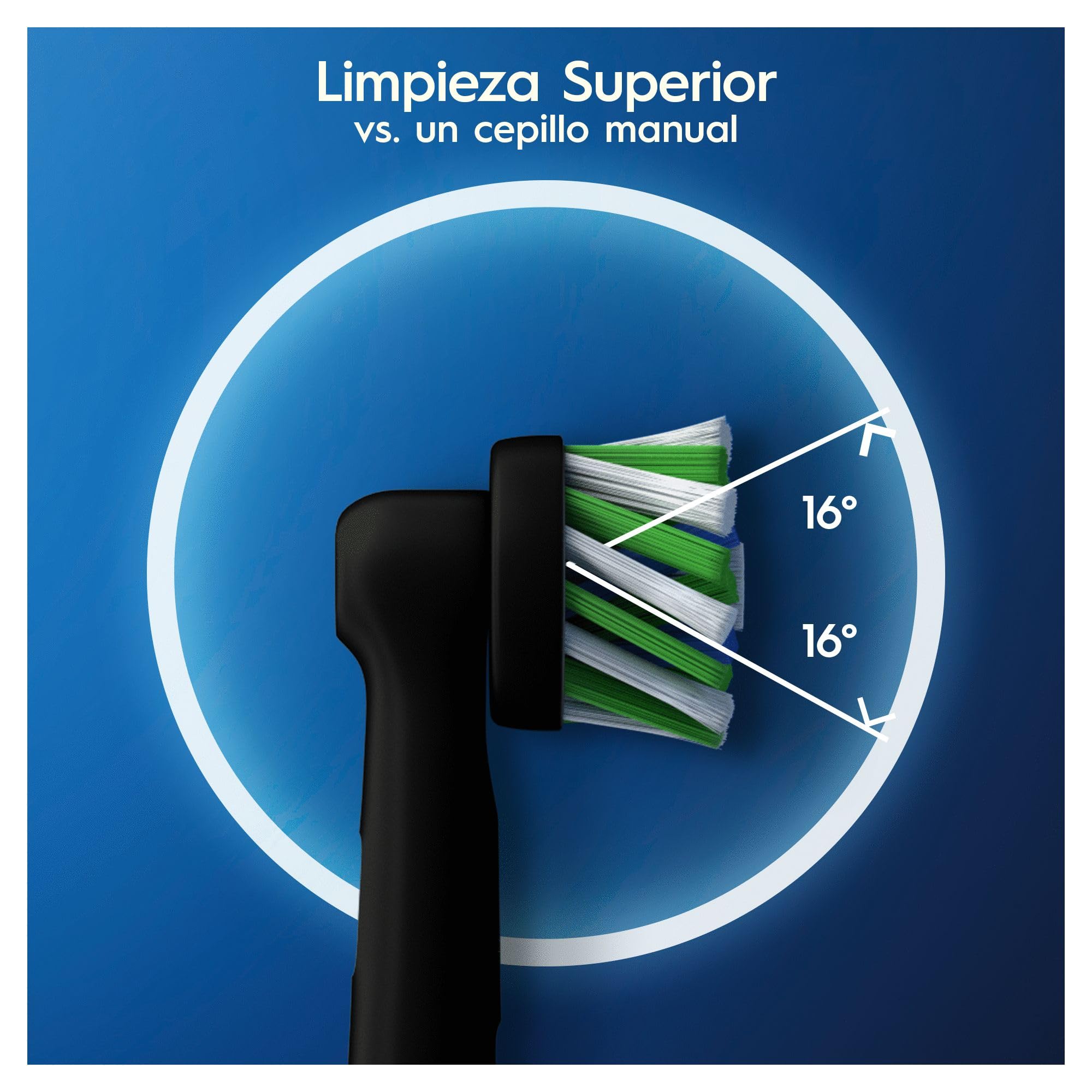 Oral-B CrossAction Recambios para Cepillo de Dientes Eléctrico, Pack de 12 Cabezales, Negro - Originales (Tamaño Buzón)
