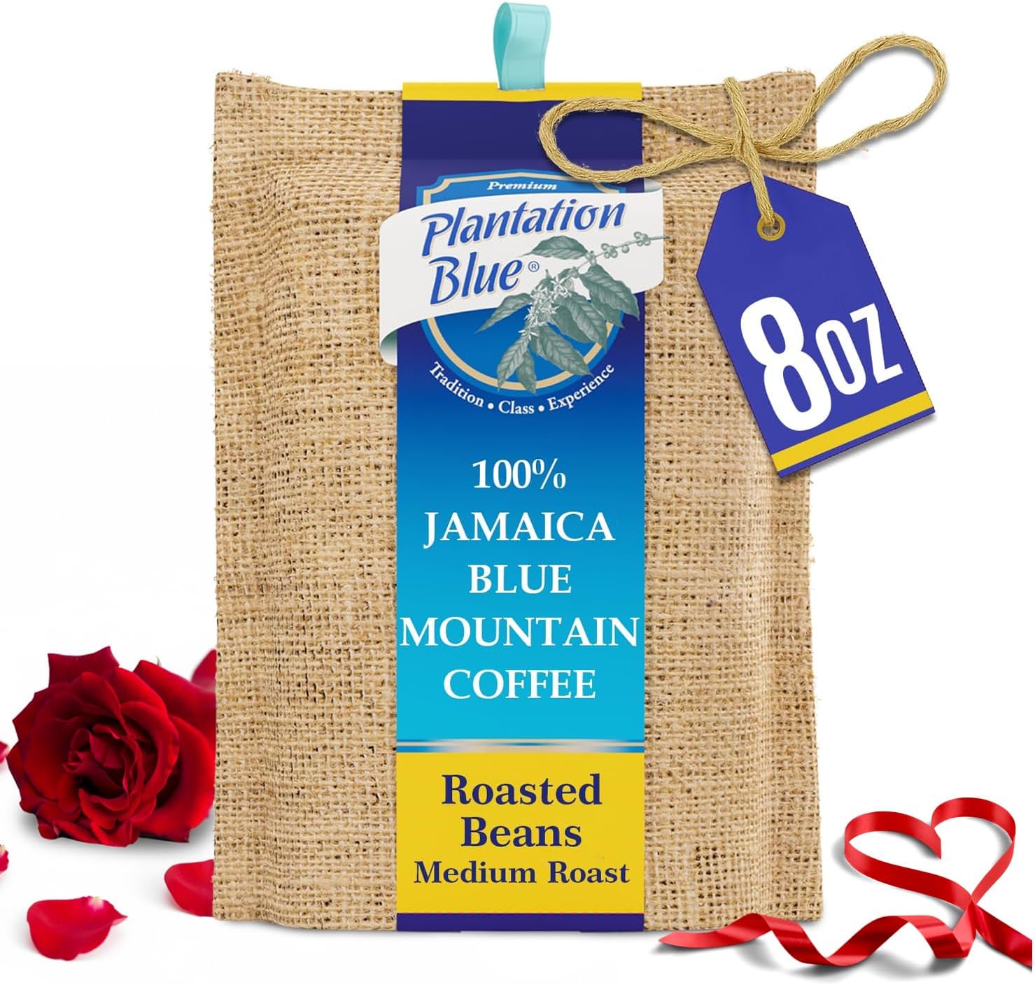 Authentic Jamaican Blue Mountain Coffee, Whole Bean, Medium Roasted, 227g