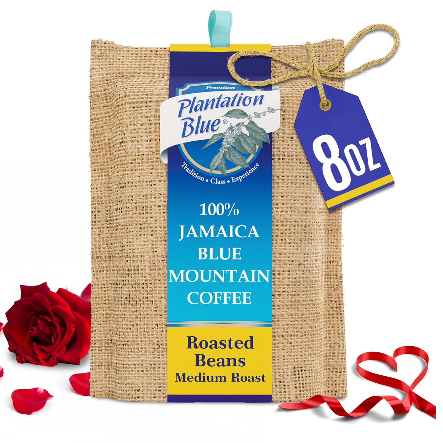 Authentic Jamaican Blue Mountain Coffee, Whole Bean, Medium Roasted, 227g