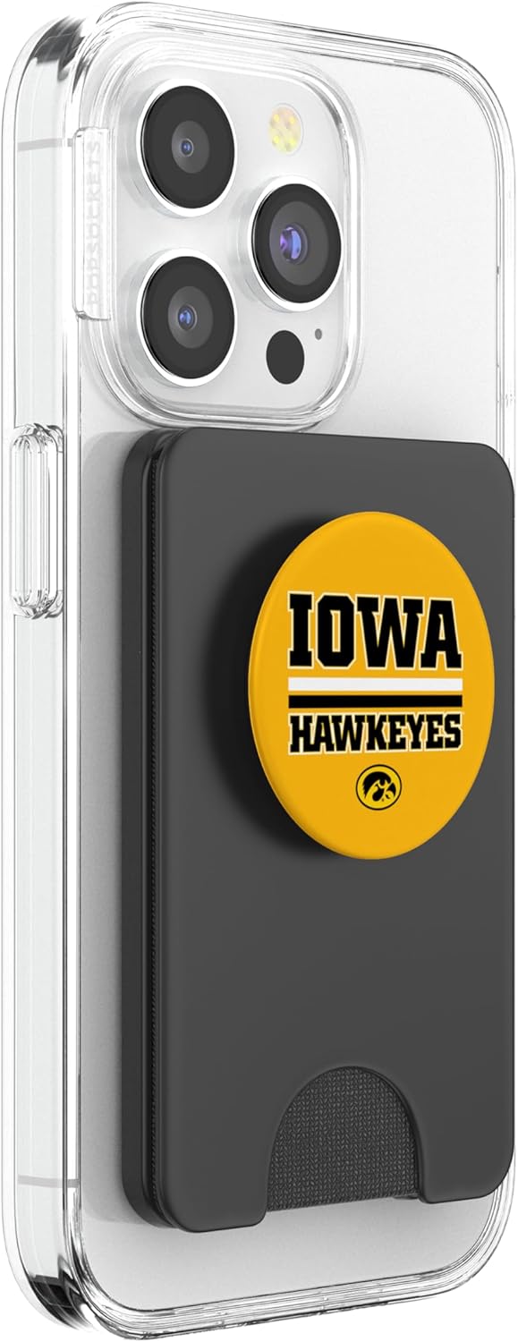Iowa Hawkeyes |NCAA Official University Merch | VNPIOW301 PopSockets PopWallet for MagSafe