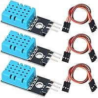 Vista 1 de WWZMDiB DHT11 Temperature and Humidity Sensor 3.3V-5V Humidity Measure 20%-95% Temperature Measure 0-50℃ for arduino (3Pcs DHT 11)