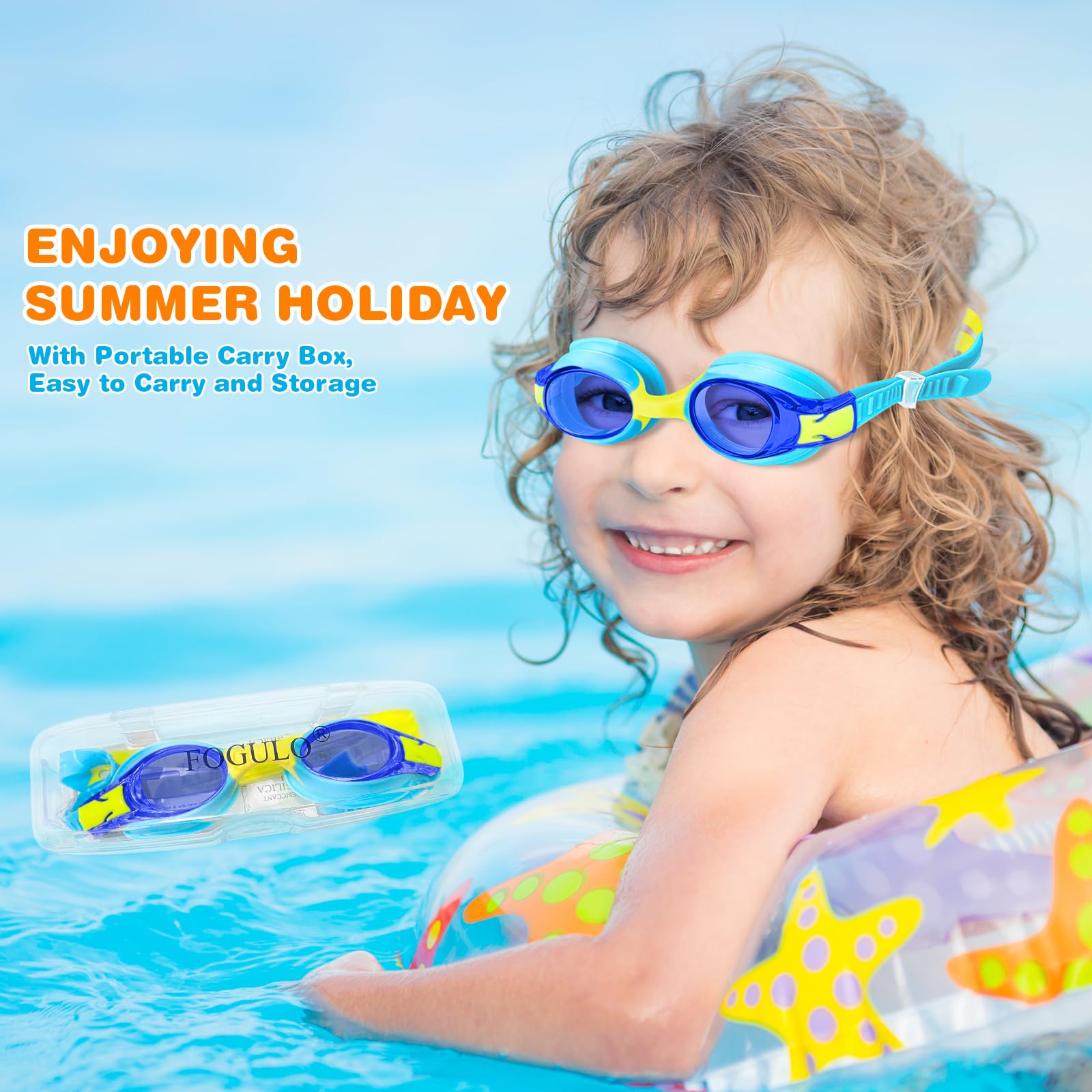 Kinder-Schwimmbrille 4–14, Anti-Beschlag-Schwimmbrille mit UV-Schutz, wasserdichte Schwimmbrille für Jungen und Mädchen, 4 Stück