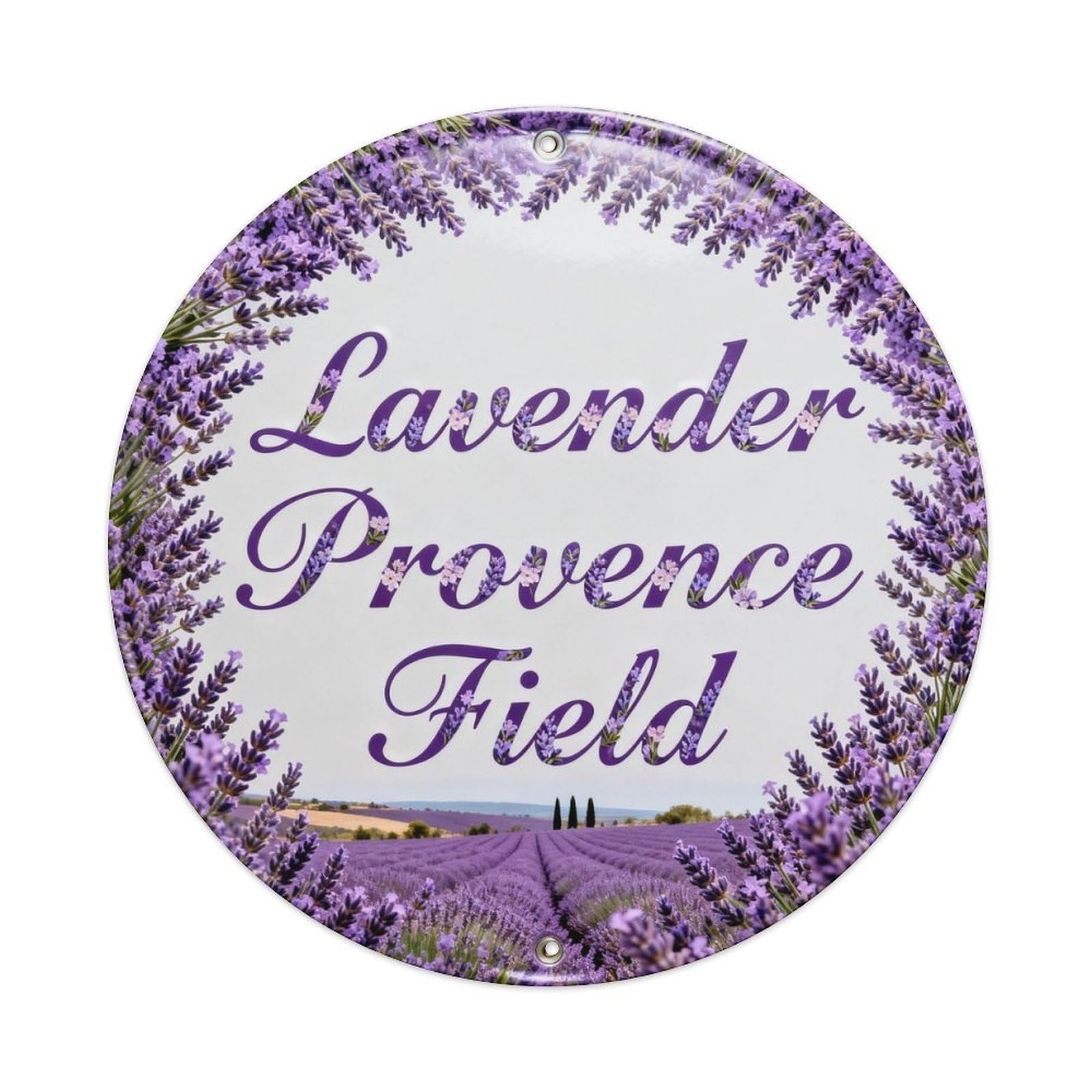 Lavender Provence Field Metal Tin Sign Plaque