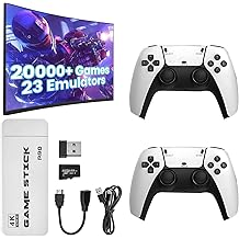 AMANKA 2026 Retro Gaming Console,Game Stick with 20,000+ Games,4K HDMI TV Console, 23 Emulators,Video Gaming Stick HDMI Output with Dual 2.4G Controllers