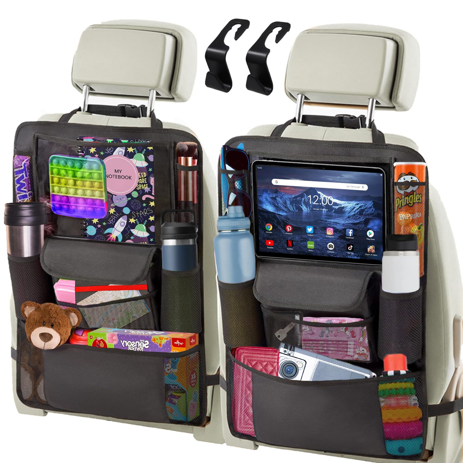 Back Seat Car Organizer for Kids, Multi-Pocket Car Storage Organizer for Toys, Snacks & Tablets, Premium Car Organizers and Storage Solution, Perfect for Car Organization & Clutter-Free Car Rides