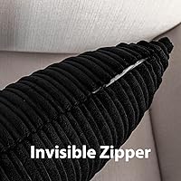 Vista 93 de UGASA - Juego de 2 fundas de almohada de terciopelo a rayas, funda decorativa para cojín con cremallera oculta para el hogar, sofá, dormitorio