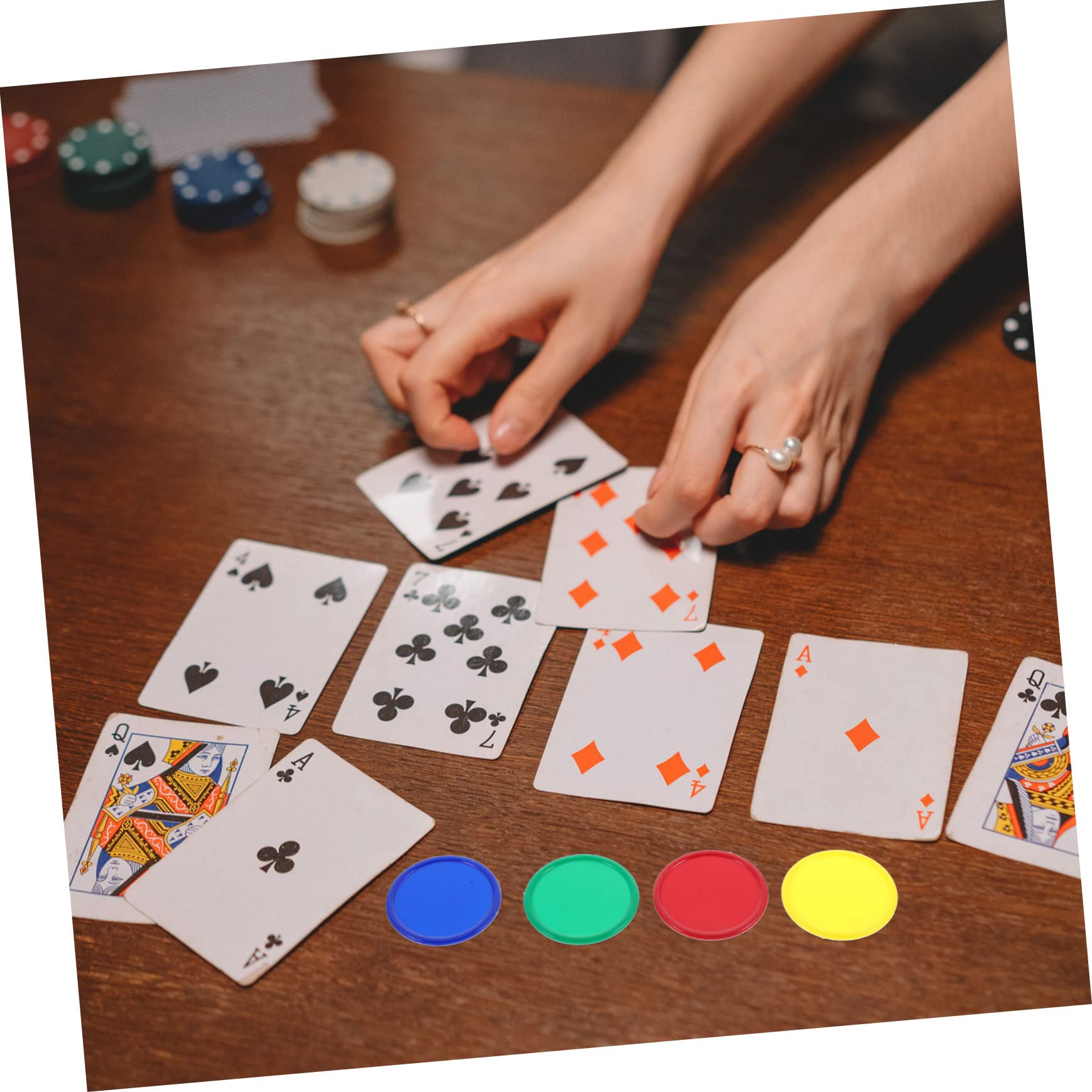 320 Pezzi Fiches Poker in Plastico Superficie Liscia per Conteggio, Chip Vuoti per Giochi di Carte e Uso Scolastico Ragazzo Ragazza e Studenti