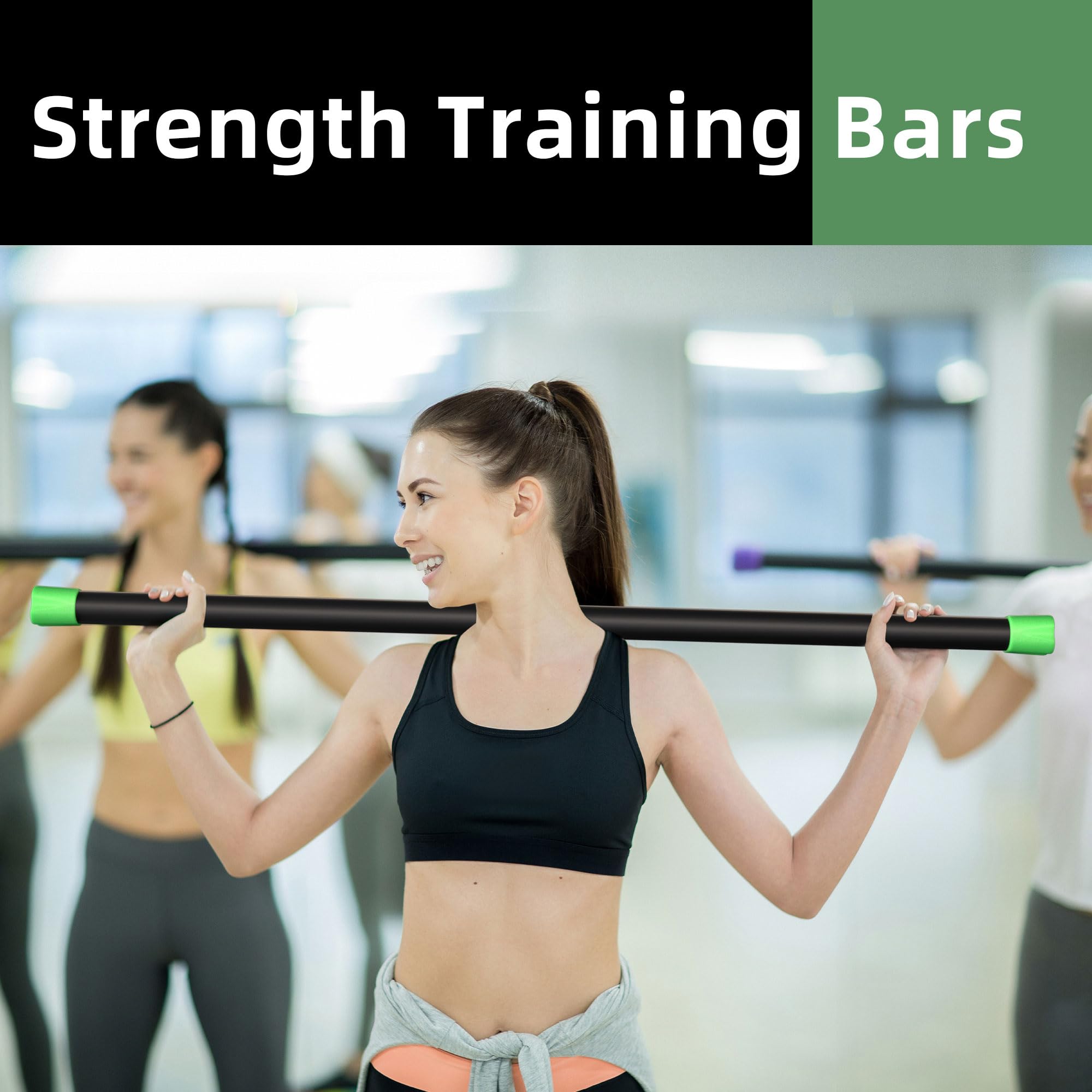 Fitvids Total Body Workout - Barra de entrenamiento con peso, varios tamaños