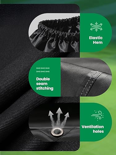 Miniatura 6 de Cubierta para cortacésped de montar, Eventronic 54" Cubierta para tractor cortacésped de montar Impermeable Resistente Duradera (poliéster