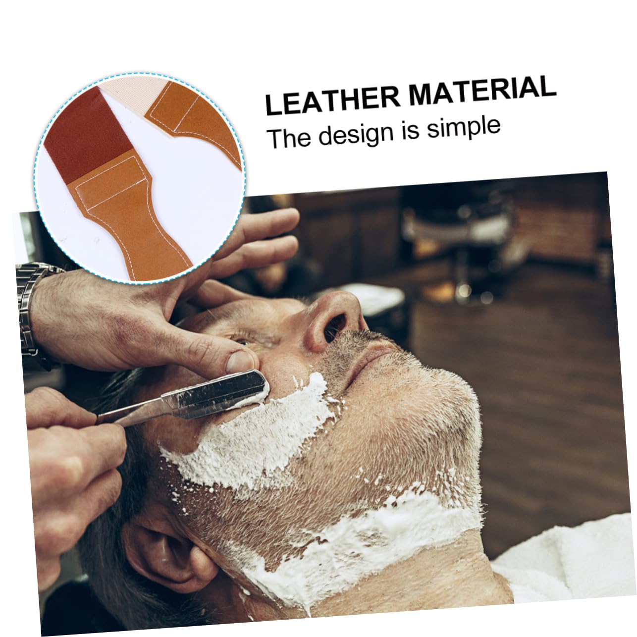 WOONEKY Barber Strop Double-layer Sharpening Strap Leather Honing Razor Polishing Honing Belt