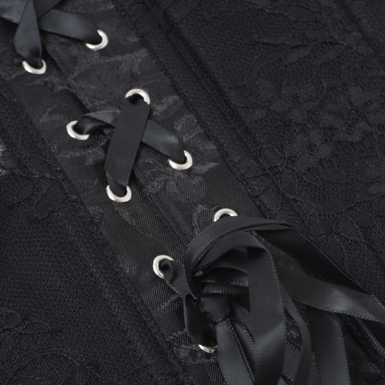 Corsetto regolabile da donna, stile gotico, con lacci, per