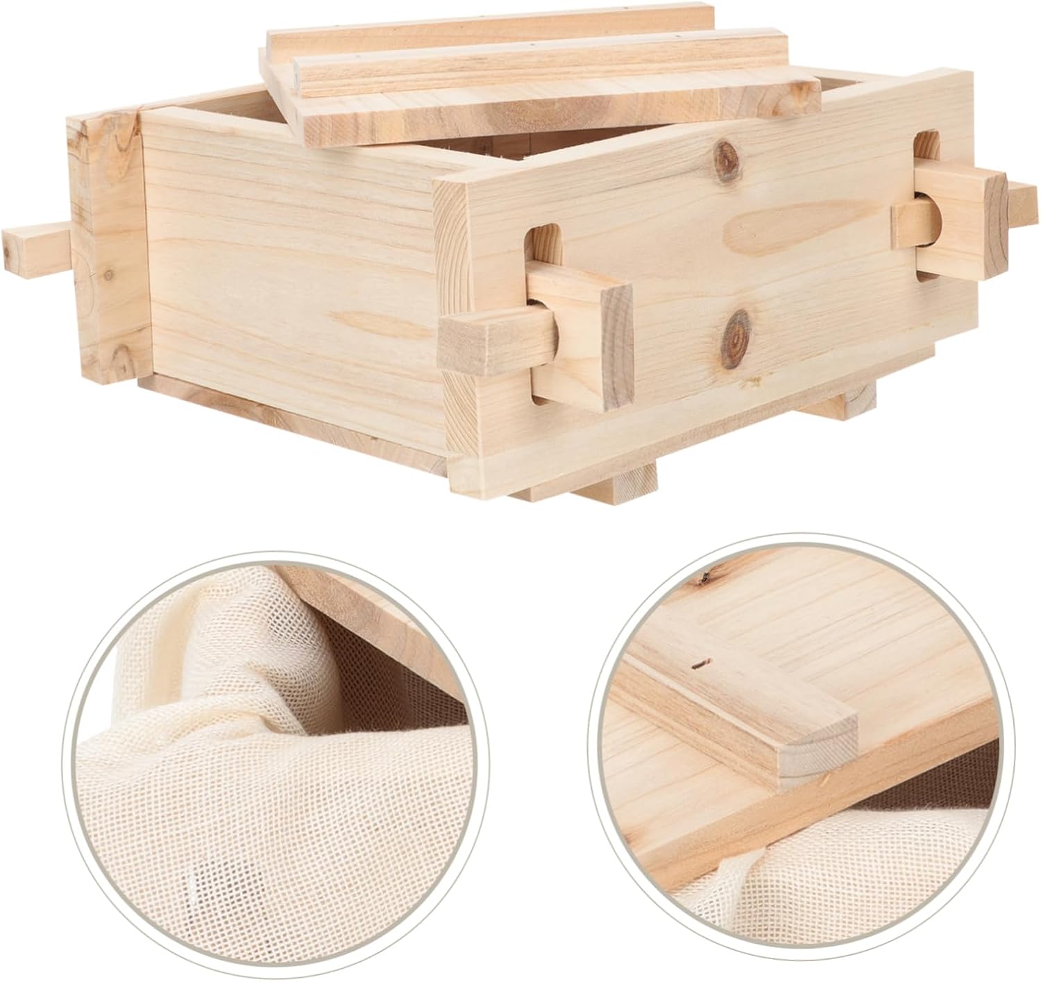 SHOWERORO Practical Tofu Strainer Mold Small Tofu Press Mould Wood Mold Fine Craftsmanship for Diy Cooking