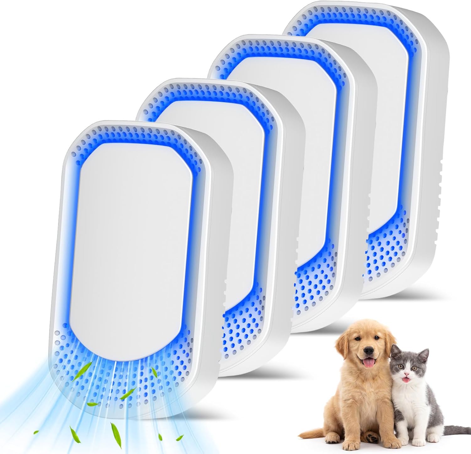 Air Purifier for Home 4-Pack Plug-in Negative Air Ionizer Eliminates Strong Pet Odors from Litter Box, Kitchen, Bathroom Ozone-Free, Filterless, Whisper-Quiet Portable Design