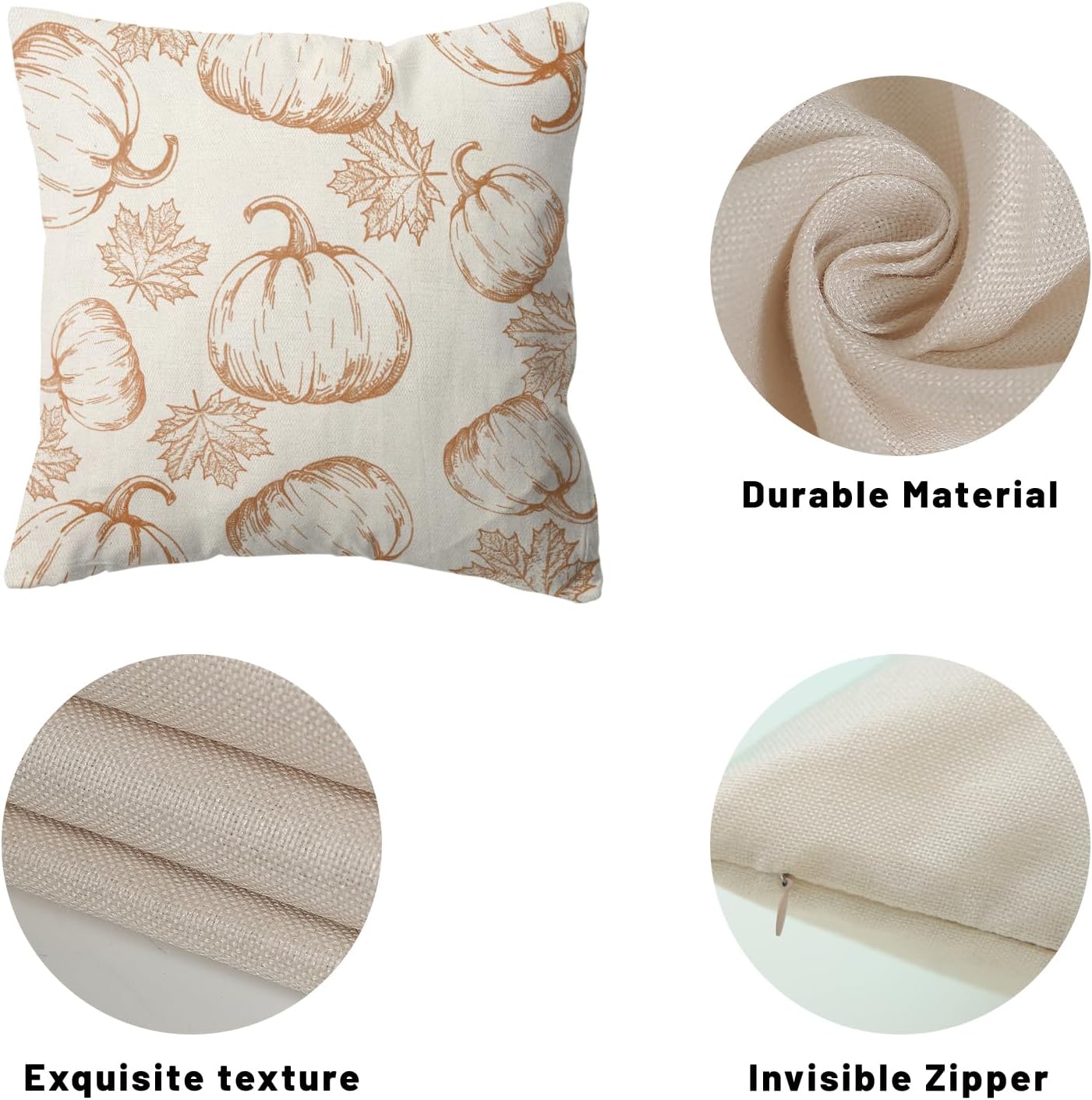 ADFLOOD AA005-12 - Fundas De Almohada De Otoño De 12 X 20