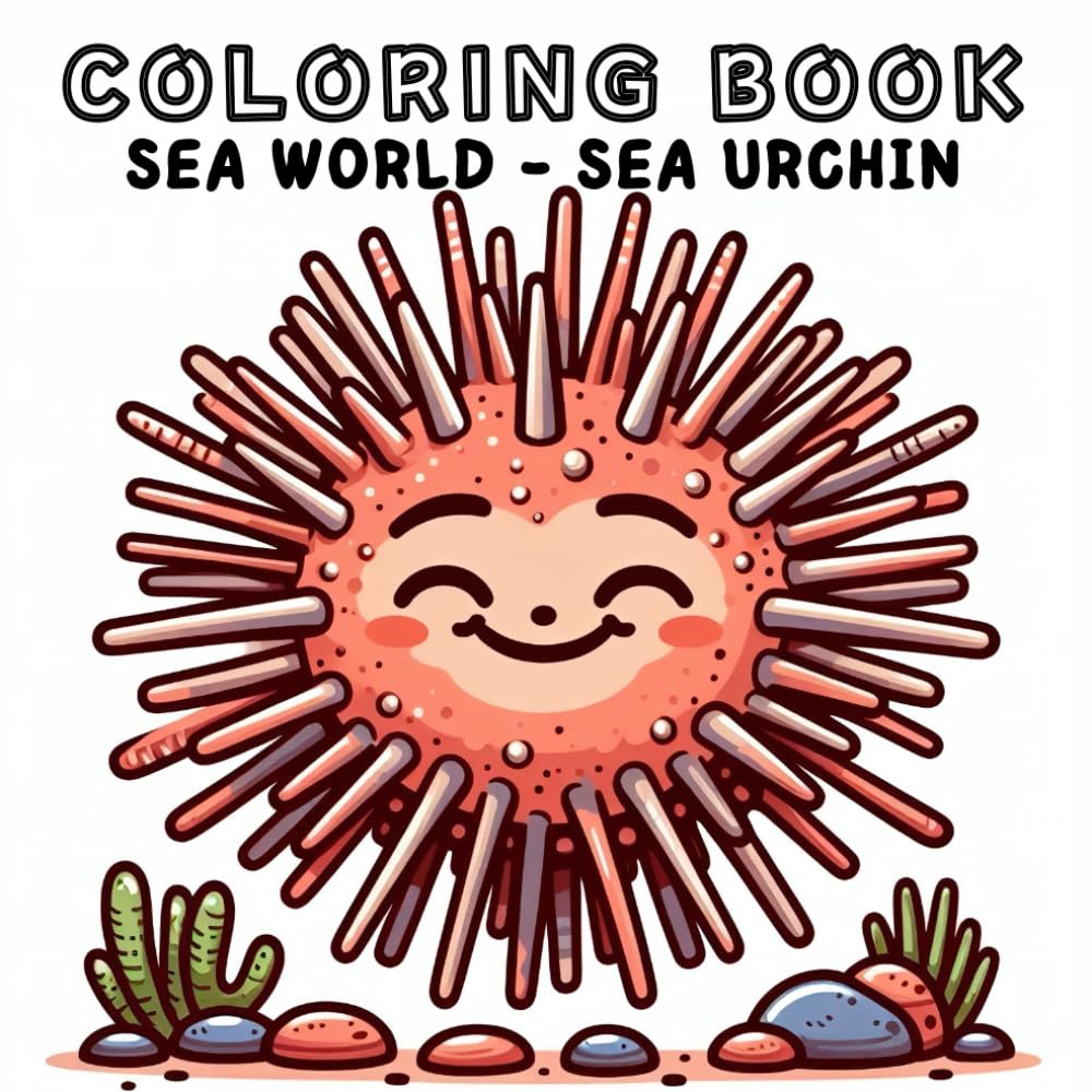 Coloring Book: Sea Animals World - Sea Urchin